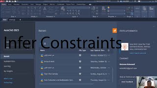 كورس اوتوكاد من الصفر Infer Constraints [upl. by Ynneg885]