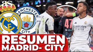 CRÓNICA y RESUMEN REAL MADRID vs MANCHESTER CITY  VALVERDE FODEN RODRYGO CAMAVINGA [upl. by Gerladina]