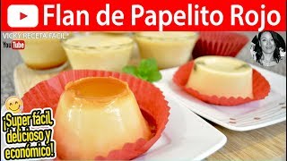 Cómo hacer FLAN DE PAPELITO ROJO O FLAN DE MAIZENA  Vicky Receta Facil [upl. by Turmel]