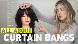 How To Cut and Style Curtain Bangs [upl. by Aivalf]