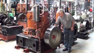 Startup and running of a 1929 Kromhout M1 hot bulb engine [upl. by Eitsyrc]