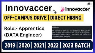 Innovaccer OffCampus Drive 2023  2022  2021  2020  2019 BATCH  Role  How to Apply  PART1 [upl. by Nylyoj231]