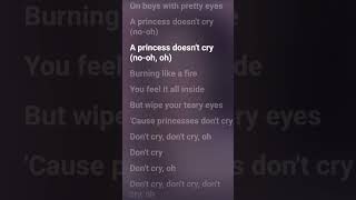 Princesses dont cry song lyrics musicviralshorts [upl. by Neerom157]