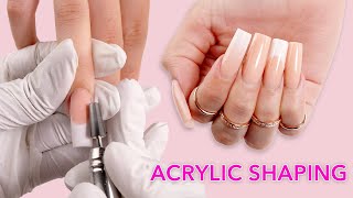 Acrylic Nails for Beginners💅  Shaping  Surface Work  Sealing the Cuticle 🤯 33 [upl. by Krissy49]