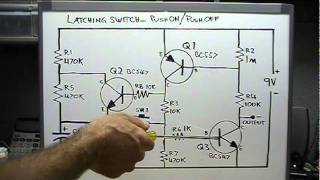 Push On  Push Off Transistor Switch [upl. by Ahlgren]