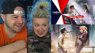 Måneskin Zitti E Buoni  Italy Grand Final Eurovision 2021  COUPLE REACTION VIDEO [upl. by Hutchings13]