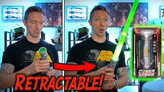 Worlds 1st Retractable Lightsaber For Sale Power Saber Unboxing  Review [upl. by Darrill203]