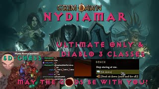 HC Grim Dawn Nydiamar day 3 quotGet Benchedquot Ultimate Diablo 3 classes [upl. by Hsemar]