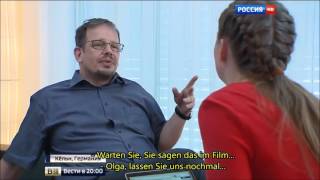 Hajo Seppelt Interview Deutsch Seppelt beschimpft russische Reporterin und greift sie an HD [upl. by Kinom930]