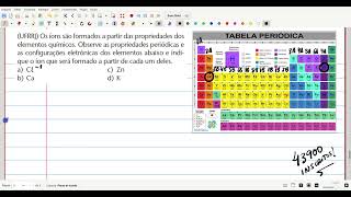 UFRRJ Os íons são formados a partir das propriedades dos elementos químicos Observe as [upl. by Aimo]