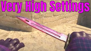 New Bayonet Doppler Phase 2 Very High Settings in CS2 [upl. by Anelem918]