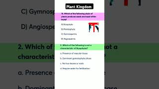 plant Kingdom neet previous year questions practice algae bryophytes pteridophytes gymnosperm angio [upl. by Mellar]