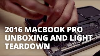 13inch MacBook Pro Late 2016 Unboxing and quotLightquot Teardown [upl. by Ania]