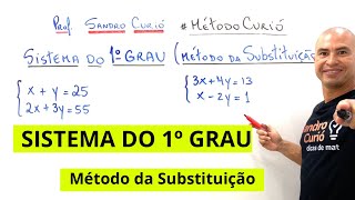 SISTEMA DO 1º GRAU  MÉTODO DA SUBSTITUIÇÃO [upl. by Atsirk]