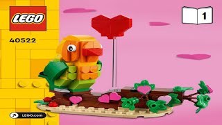 LEGO instructions  Seasonal  40522  Valentine Lovebirds Book 1 [upl. by Eimmit57]