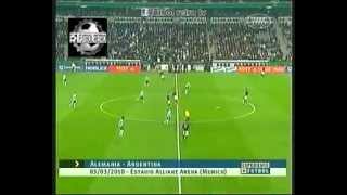 Alemania 0 vs Argentina 1 Amistoso 2010 Higuain Veron Messi FUTBOL RETRO TV [upl. by Ayarahs]