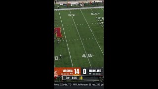 Marylands Braeden Wisloski 98yd KickOff Return TD vs Virginia  Maryland Football [upl. by Eseerehc]