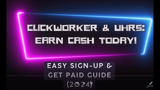 Clickworker amp UHRS EARN CASH TODAY [upl. by Ydnab880]