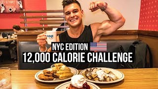 12000 CALORIE CHALLENGE NEW YORK STYLE  Epic Cheat Day  Man Vs Food [upl. by Norabal314]