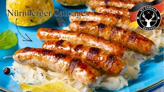 Authentic Nürnberger Sausage  Nuremberger Sausage  Nürnberger Bratwurst ✪ MyGermanRecipes [upl. by Michale]