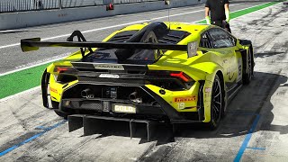 Lamborghini Huracán GT3 EVO2 testing at Monza Starts Pit Limiter Downshifts amp Pure V10 Sound [upl. by Sajet]