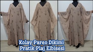 plaj elbisesi kalıpsız pareo dikimi kolay sahil elbisesi diy sewing style fashion [upl. by Hayalat270]