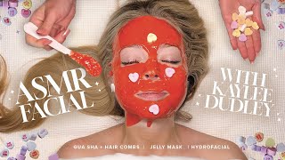 ASMR Valentine’s Facial With Kaylee Dudley  Jelly Mask Hair Play Hydrafacial and Calming Cleanse [upl. by Delmar]