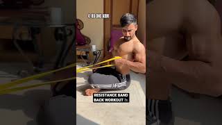 🥵❌ “RESISTANCE BAND” back workout  backday youtubeshorts [upl. by Anisah]