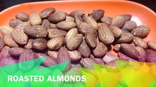 Roasted Almonds without oven  roasted almonds recipe by public food [upl. by Naejeillib]