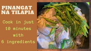 Pinangat na Tilapia  Quick and easy recipe with only 6 ingredients  Pinoy recipe BishtTV  🐟 [upl. by Alikat]