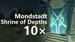 All 10 Mondstadt Shrine of Depths amp Keys Location  Genshin Impact [upl. by Notsla]