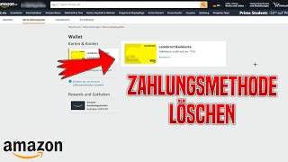 Amazon ZAHLUNGSART löschenentfernen  Tutorial [upl. by Tirb]