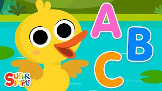 ABC Quack  Super Simple ABCs  Kids Alphabet Songs [upl. by Yelsnik85]