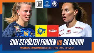 StPolten  SK Brann  UEFA Women’s Champions League Kampdag 1 Hele kampen [upl. by Sotnas]