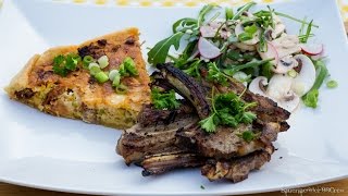 Folge69  Quiche á la Lorraine amp Lammkoteletts Deutsches BBQ Grill amp Kochrezept [upl. by Lynnet]