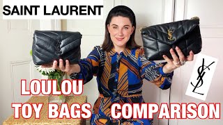 SAINT LAURENT Bag Comparison YSL Loulou Toy vs YSL Loulou Toy Puffer [upl. by Rowen]