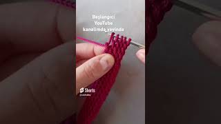 💯💯 Başlangıcı YouTube kanalimda tunisian crochet relaxing shortvideo [upl. by Nanreh563]