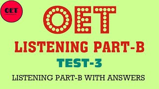 OET listening practice material PartB [upl. by Avika661]