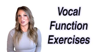 Vocal Function Exercises Voice Therapy [upl. by Wendelin]