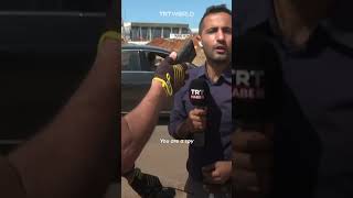 Israeli man harasses TRT reporter [upl. by Annohsal932]