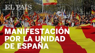 Manifestación en Barcelona por la unidad de España  España [upl. by Wun692]