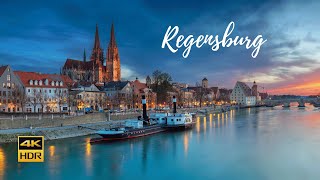 Evening Walking Tour in Regensburg  The biggest medieval city site north of the Alps  4K HDR [upl. by Halie]