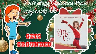 Rosie Plays Mariah Carey Christmas Music Early In November amp Gets Grounded [upl. by Novelc]