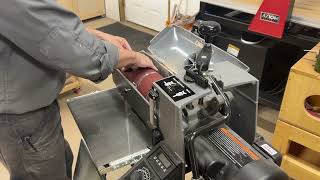 Installing the roll in the drum sander SuperMax 1632 [upl. by Kelsi696]