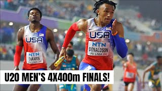 Mens 4x400m Relay FINALS  U20 World Athletics Championship Lima 2024 [upl. by Finzer]