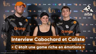 Cabochard et Caliste Karmine Corp  « Cétait une game riche en émotions »  LFL Day Nice 2023 [upl. by Machos914]