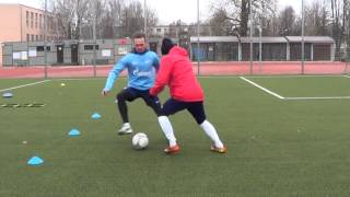 Individual football training • Coordination Agility Speed Balance Defense drills HD [upl. by Eerahc421]