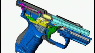 So Funktioniert eine echte Handwaffe  3D Animation Walther P99 MUST SEE [upl. by Wieren164]