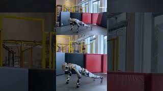 Boston Dynamics new Atlas robot can do pushups [upl. by Odrarej]