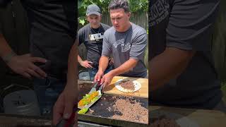 Quick amp Easy Cajun Burritos on the flattop Griddle  Lets Go [upl. by Ris]